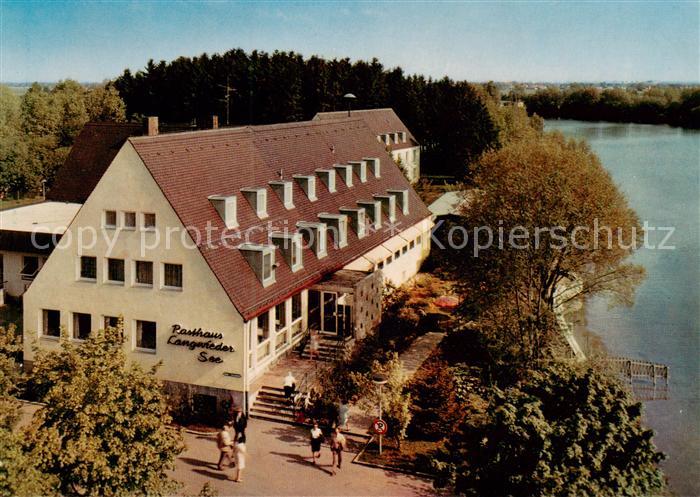 Muenchen Bayern Autobahn Rasthaus am Langwieder See Fliegeraufnahme