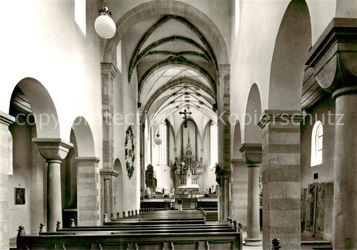Wuerzburg Bayern Pfarrkirche St Burkard Langhaus und spaetgot Chor