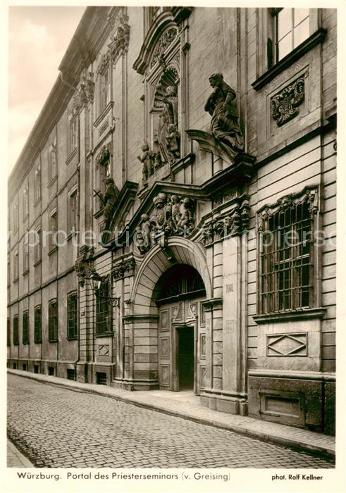 Wuerzburg Bayern Portal des Priesterseiminars v Greising