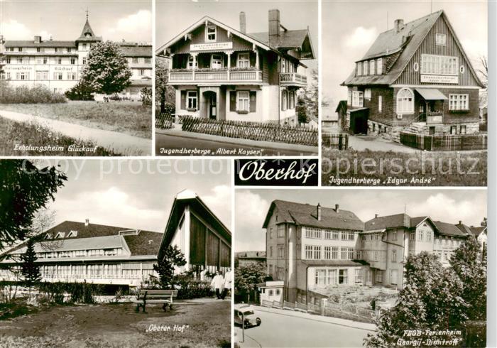 Oberhof  Thueringen Erholungsheim Glueckauf Jugendherberge Albert Kayser und Edg