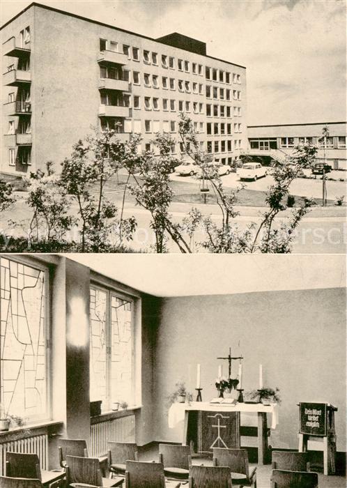 Wuerzburg Bayern Kreisalters und Pflegeheim Haupteingang Ev Betsaal