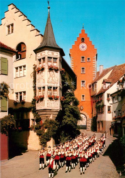 Meersburg Bodensee Marktplatz mit Knabenmusik Meersburg