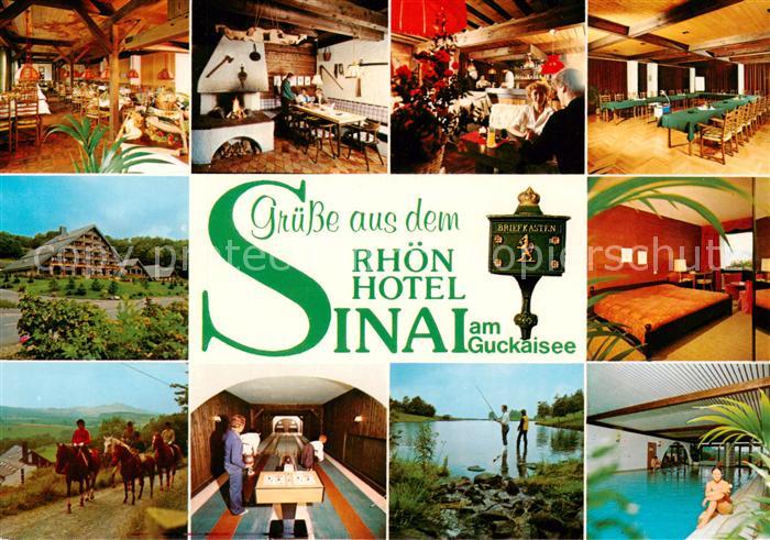 Poppenhausen Rhoen Rhoen Hotel Sinai am Guckaisee Gastraeume Reiten Kegelbahn An