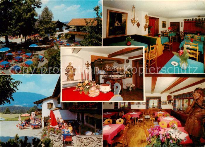 Fischbachau Bayern Cafe Winklstueberl Gastraeume Terrasse