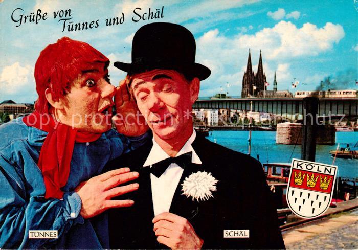 Koeln  Rhein Koelner Dom mit Tuennes und Schael