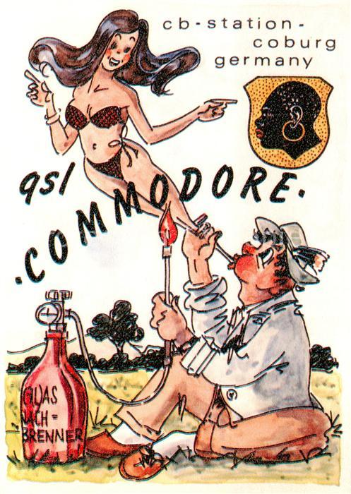 Coburg Bayern CB Station Coburg Germany Karikatur