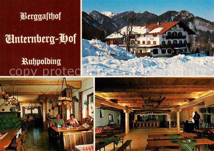 Ruhpolding Bayern Berggasthof Unternberg Hof Gastraeume