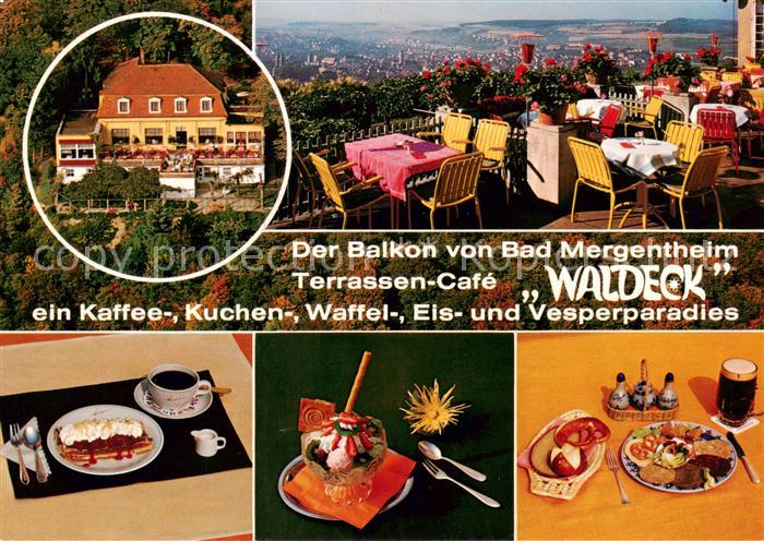 Bad Mergentheim Terrassen Cafe Waldeck Balkonblick Kaffee Kuchen Vesperplatte