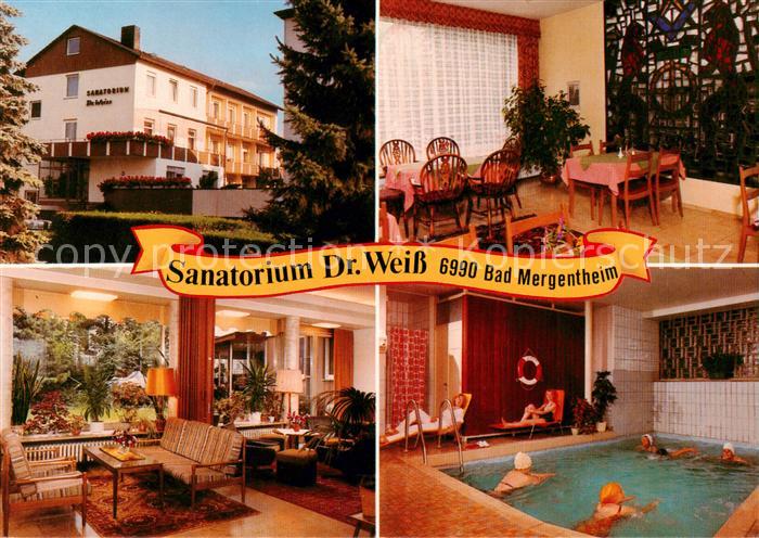 Bad Mergentheim Sanatorium Dr Weiss Gastraeume Hallenbad
