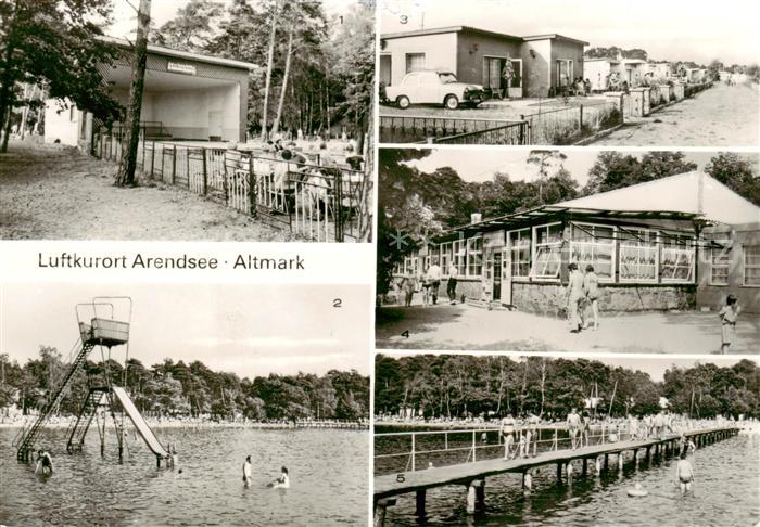 Arendsee Altmark Musikpavillon Strand Bungalowsiedlung HO Strandgaststaette Bad