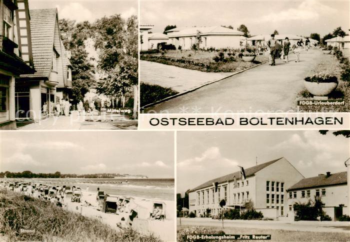 Boltenhagen Ostseebad Mittelweg FDGB Urlauberdorf Strand FDGB Erholungsheim Frit