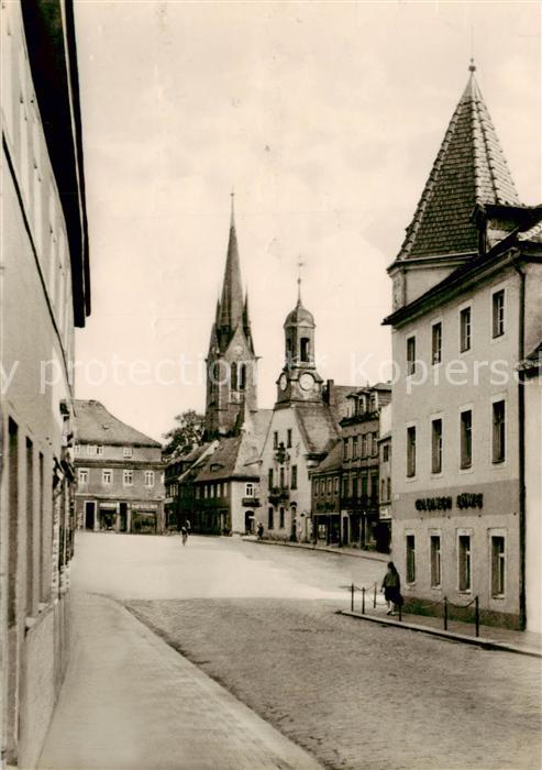 Wilsdruff Strassenpartie mit Kirche