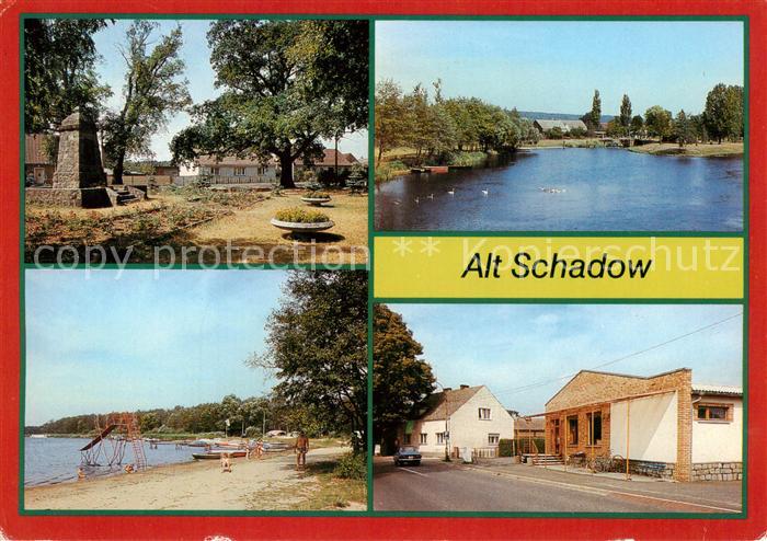 Alt-Schadow Maerkische Heide Dorfplatz An der Spree Campingplatz Nordstrand Kons