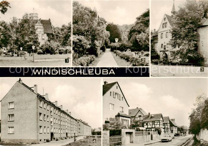 Windischleuba Ehem Schloss Park Eingang zur Jugendherberge Neubauten August Bebe