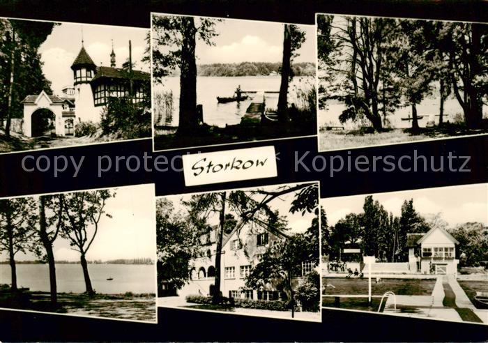 Storkow Mark Teilansichten Freibad Strandpartien