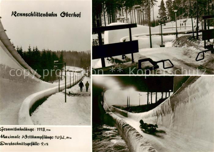 Oberhof  Thueringen Rennschlittenbahn Oberhof Details