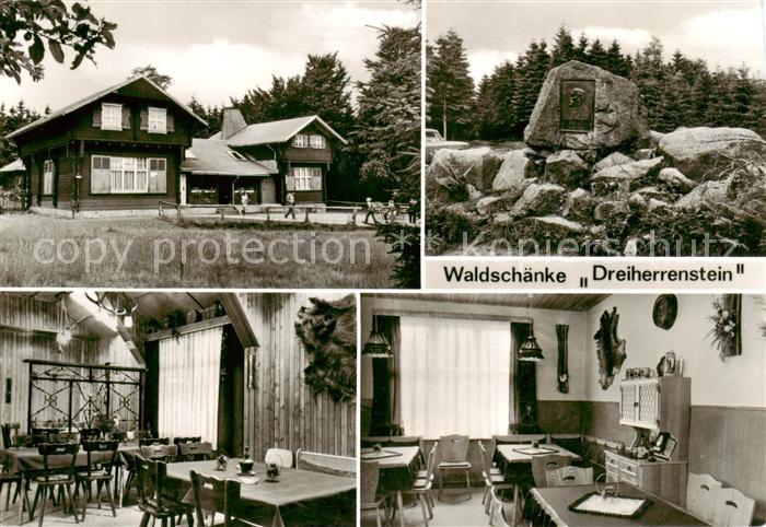 Brotterode Waldschaenke Dreiherrenstein am Rennsteig Gastraeume