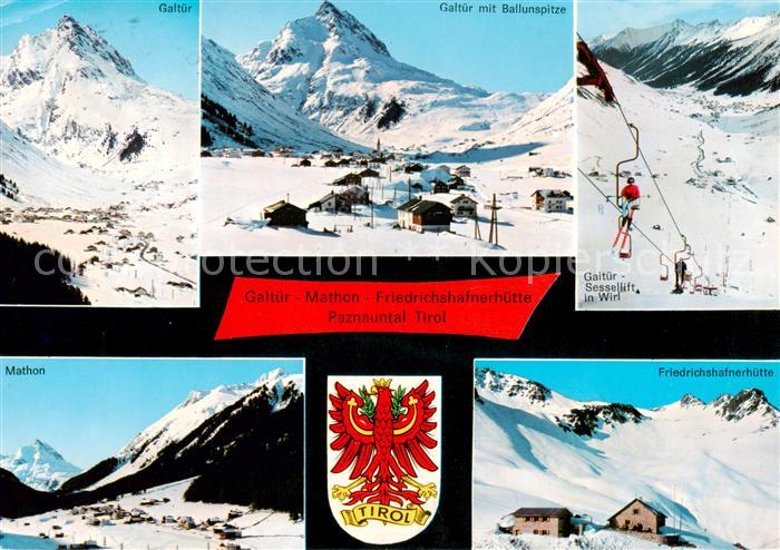 Galtuer Tirol mit Ballunspitze Sessellift in Wirl Mathon Friedrichshafnerhuette