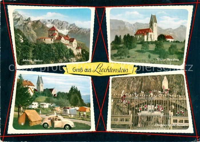 Liechtenstein Fuerstentum Schloss Vaduz Kirche Bendern Campingplatz Lourdes Grot