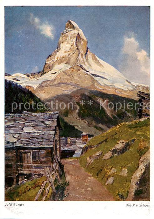 Zermatt VS Matterhorn Kuenstlerkarte