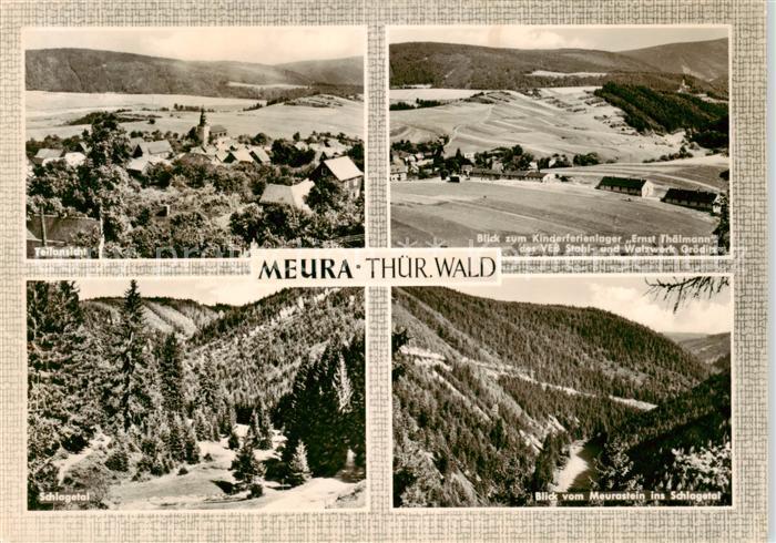 Meura Teilansicht Kinderferienlager Ernst Thaelmann Schlagetal Blick vom Meurast
