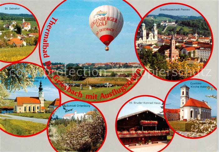 Bad Griesbach Rottal St Salvator Ballon Dreifluessestadt Passau Schloss Ortenbur