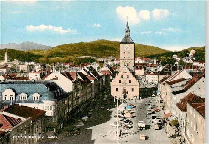Deggendorf Donau Marktplatz Kirche Rathaus