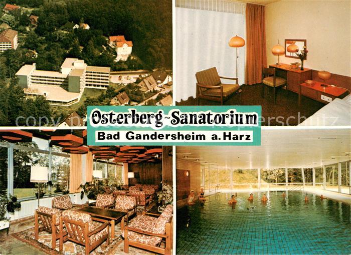 Bad Gandersheim Osterberg Sanatorium Fliegeraufnahme Gastraum Zimmer Hallenbad