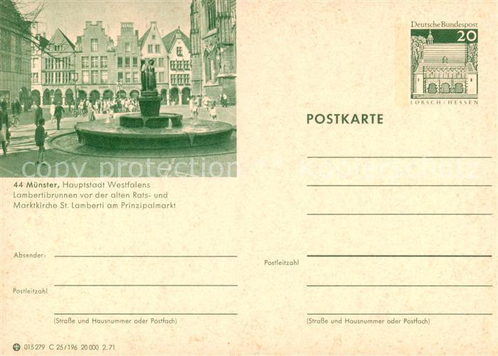 Muenster  Westfalen Lambertikirche vor der alten Rats und Marktkirche St Lambert