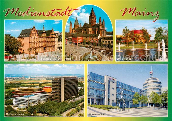 Mainz  Rhein Gutenberg Museum Dom ZDF Gelaende Sendezentrale Suedwestrundfunk