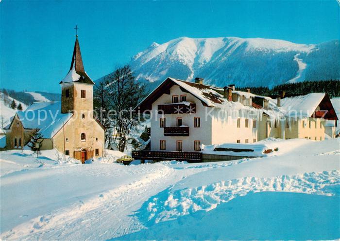 Lackenhof Gaming Niederoesterreich AT mit Kirche und oetscher