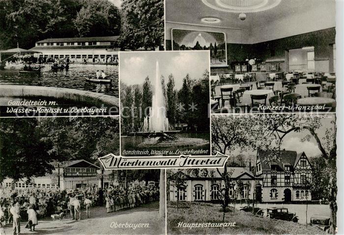 Wald Solingen Maerchenwald Ittertal Gondelteich mit Wasser Karussell Konzert Tan