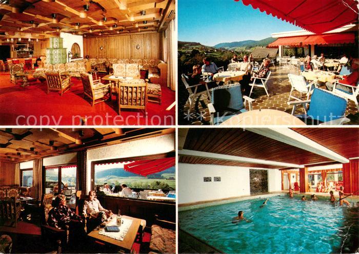 Baiersbronn Schwarzwald BSW Erholungsheim Haus am Kurgarten Gastraeume Terrasse