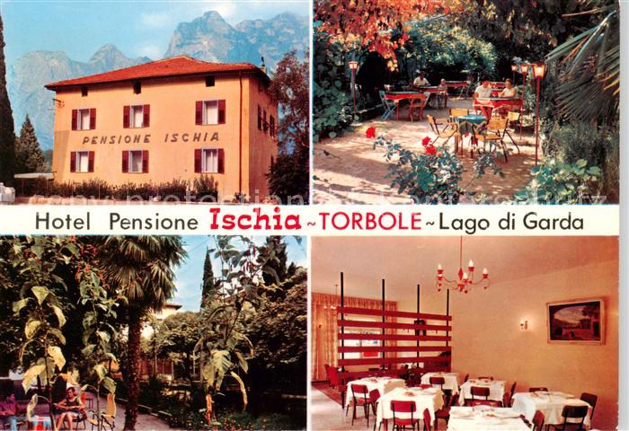 Torbole Lago di Garda IT Hotel Pensione Ischia Garten Gaststube