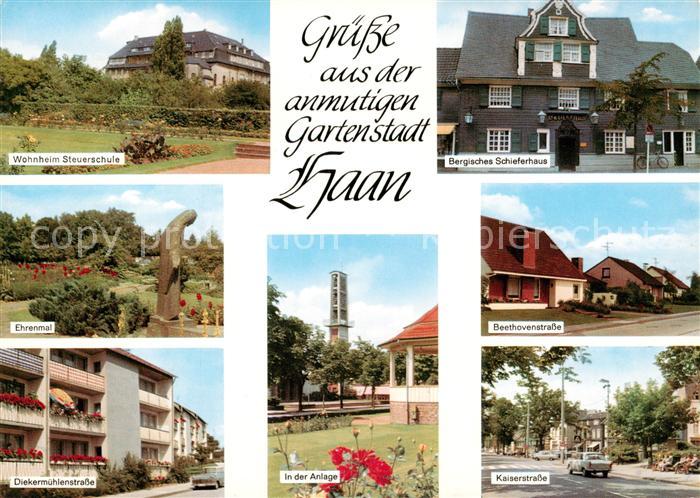 Haan Rheinland Wohnheim Steuerschule Ehrenmal Diekermuehlenstrasse Bergisches Sc