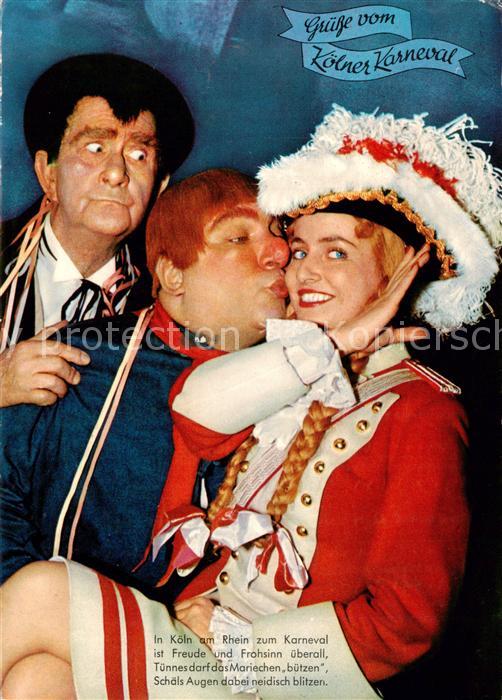 Koeln Rhein Karneval Tuennes darf das Mariechen buetzen