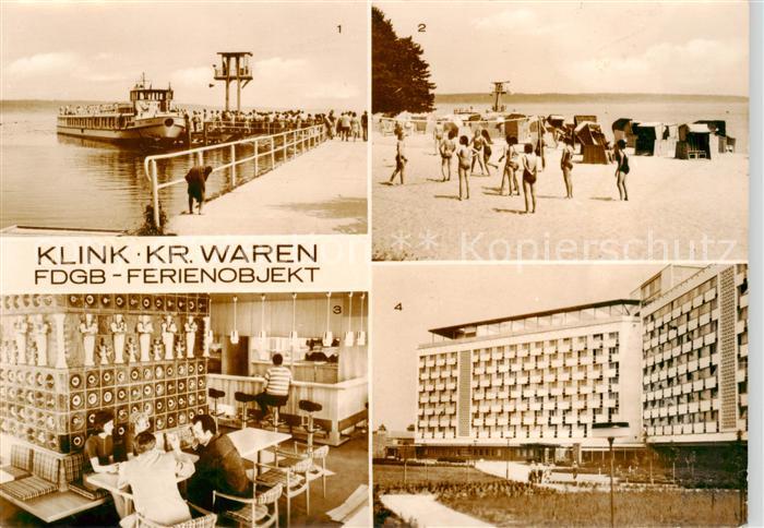 Klink Waren FDGB Ferienobjekt An der Mole Badestrand Dachcafe des Erholungsheime