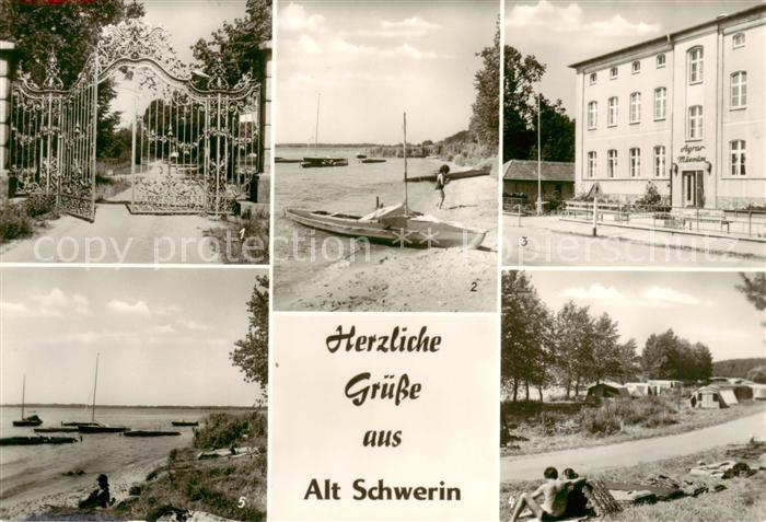 Alt Schwerin Eingangstor zum ehem Gutshof Am Plauer See Agrarmuseum Zeltplatz
