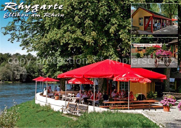 Ellikon Rhein Rhygarte Ellikon Gartenrestaurant Terrasse