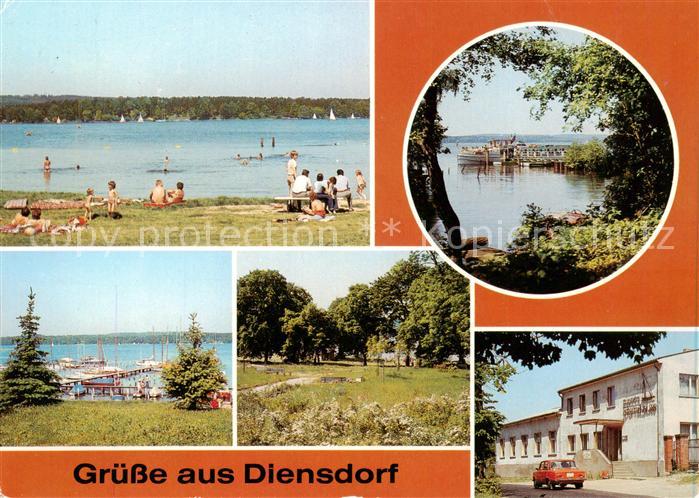 Diensdorf-Radlow Strand Scharmuetzelsee Seglerhafen Parkanlage HOG Scharmuetzels