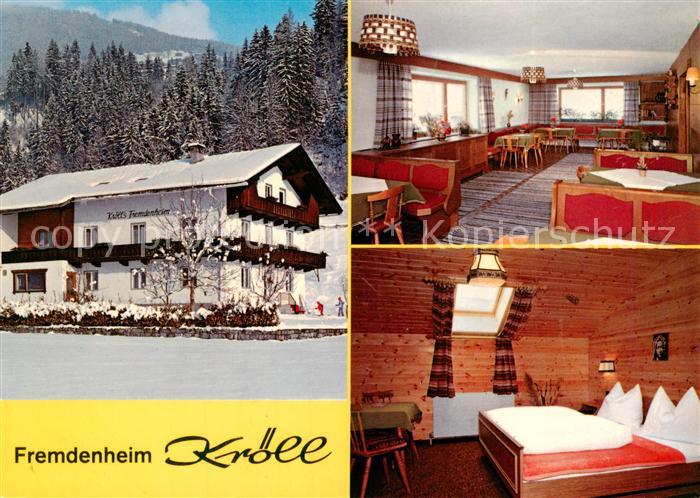 Kaltenbach  Zillertal Tirol AT Fremdenheim Kroell Gaststube Zimmer