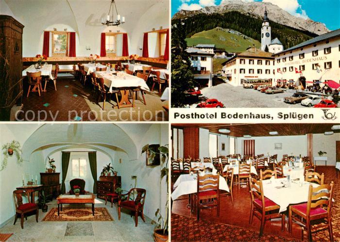 Spluegen 2113m GR Posthotel Bodenhaus Gastraeume