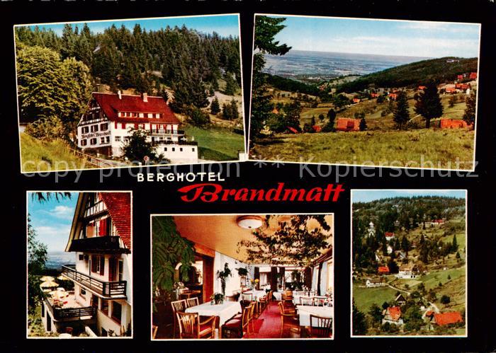 Sasbachwalden Berghotel Brandmatt Terrasse Gastraum Panorama