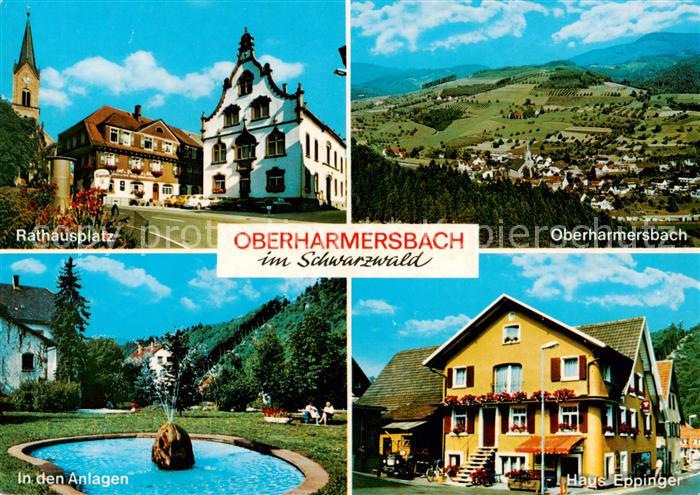 Oberharmersbach Rathausplatz Panorama In den Anlagen Haus Eppinger