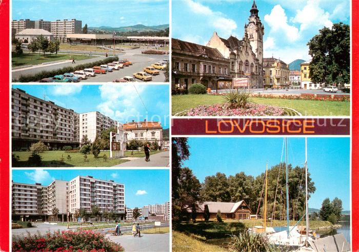 Lovosice Lobositz CZ Orts und Teilansichten Schloss Bootshafen