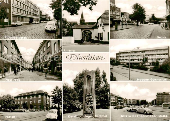 Dinslaken Stadtsparkasse Neuestrasse Postamt Rittertor Kreihausanlagen Denkmal N