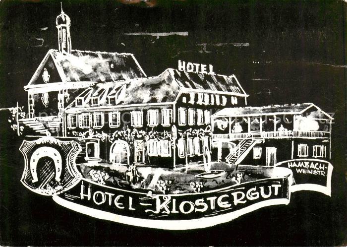 Hambach  Neustadt Weinstrasse Hotel Klostergut garni Zeichnung