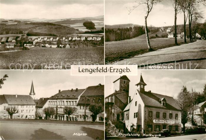 Lengefeld Erzgebirge Siedlung Waldesruh Markt Gaststaette Kalkwerk