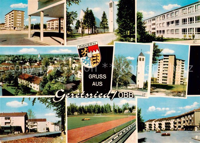 Geretsried Neuer Platz Kath Volksschule Kath Kirche Berliner Weg Kreuzung Altvat