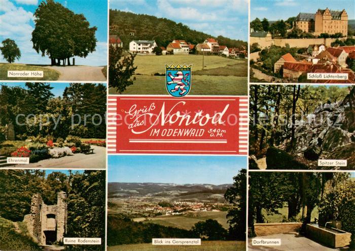 Nonrod Nonroder Hoehe Ehrenmal Ruine Rodenstein Gersprenztal Schloss Lichtenberg
